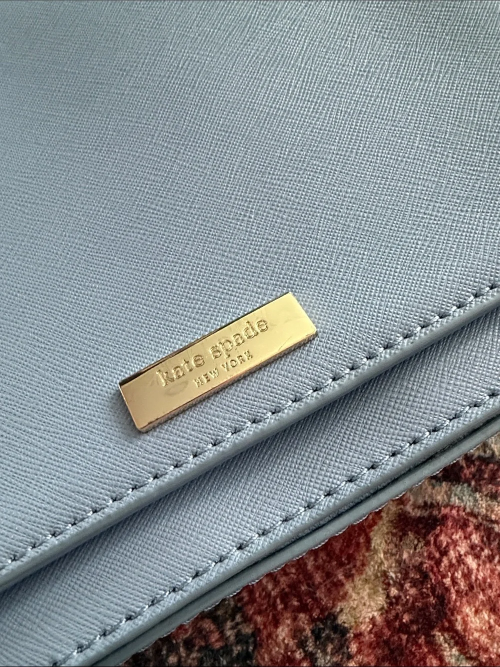 kate spade Light Blue Crossbody Bag with Gold-Tone Accent